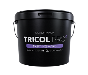 КЛЕЙ ДЛЯ ПАРКЕТА ТВЕРДО-ЭЛАСТИЧНЫЙ TRICOL PRO 1K PT-MS HARD (7+7КГ)